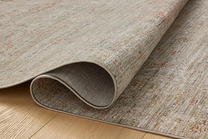 Loloi Chris Loves Julia Ida Collection IDA-05 Spa/Sunrise 6'-3" x 9'-4", .19" Pile Height, Area Rug