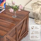 31.5'' Lift Top Coffee Table, Wood Square Farmhouse Coffee Table with Storage, Built in Outlet Center Table for Living Room, Small Spaces, Home