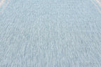 Unique Loom Outdoor Border Collection Area Rug - Soft Border (9'x 12' Rectangle, Aquamarine/ Ivory)