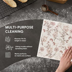 RECYCO Swedish Dishcloths for Kitchen | 4 Pack Oversized Washable Dish Rags | Large Cellulose Reusable Cleaning Paper Towels | Absorbent Counter Dish Cloth Sponge XL Kitchen Wipes, 12" L x 10" W