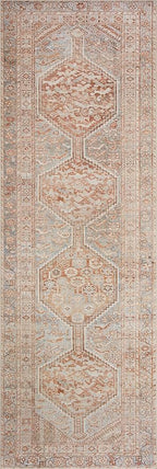 Loloi Chris Loves Julia Jules Collection JUL-04 Tangerine/Mist 7'-6'' x 9'-6'', .13" Pile Height, Area Rug