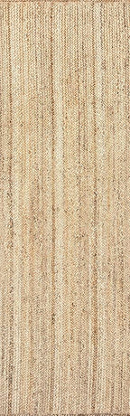 nuLOOM 2x8 Rigo Jute Hand Woven Area Rug, Natural, Solid Farmhouse Design, Natural Fiber, For Bedroom, Living Room, Dining Room, Hallway, Office, Kitchen, Entryway
