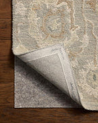 Loloi Chris Loves Julia Dorothea Collection DRT-01 Stone/Multi 9'-3" x 13' Area Rug Wool Neutral Floral Living Room Bedroom Carpet