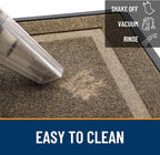OLANLY Front Door Mat Indoor Outdoor Entrance, Waterproof All-Season, All-Weather Doormat, Sturdy Natural Rubber, Fade Resistant, Low Profile, Easy Clean Patio Porch Entryway Mat, 23.5x15.5, Brown