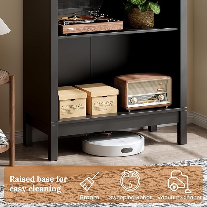 70" Tall Arched Shoe Cabinet, 7-Tier Shoe Rack with 3 Adjustable Shelves, Large Freestanding Shoe Organizer for Entryway, Closet, Hallway, Living Room (Midnight Black)