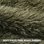 FUTEI Olive Green Decorative Throw Pillow Covers 18x18 Inch Set of 2,Soft Cozy Faux Fine Wool Textured Cushion Case,Modern Home Luxury Decor for Couch Bed Living Room