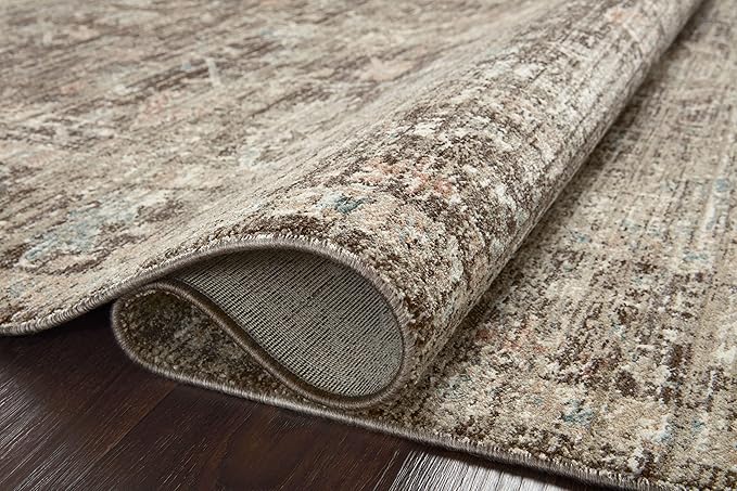Loloi Magnolia Home by Joanna Gaines Millie Collection MIE-03 Charcoal/Dove 2'-7" x 10'-0", .25" Pile Height, Runner Rug