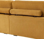 Modular Sectional Couches for Living Room, 82.6" Modern Loveseat 2-Seater Sofa Couch, Upholstered Couches for Living Room Bedroom, Orange
