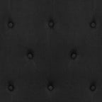 EMMA + OLIVER Tufted Upholstered Queen Size Headboard in Black Fabric