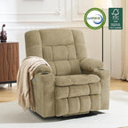 MCombo Dual Motor Power Lift Recliner Chair for Elderly, Lay Flat Lift Chair with Heat and Massage, Petite Lift Chair, Cup Holders, USB A&C Ports, Fabric 7893 (Small, Beige)