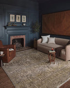 Loloi Magnolia Home by Joanna Gaines Junie Collection JUE-02 Moss/Natural 9'-6" x 9'-6", .38" Pile Height, Round Area Rug