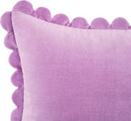 kate spade new york Scallop Edge Decorative Pillow for Bed or Sofa, Cotton Cover Throw Pillow, 18 x 18, Sea Thistle