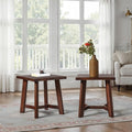 Walker Edison 2-Pack Colt Modern Farmhouse Solid Wood Square Side Tables, 18 Inch, Espresso
