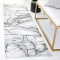 SAFAVIEH Craft Collection Runner Rug - 2'3" x 12', Grey & Green, Modern Abstract Design, Non-Shedding & Easy Care, Ideal for High Traffic Areas in Living Room, Bedroom (CFT877Y)