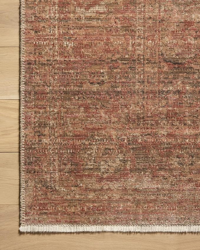 Loloi Amber Lewis Molly Collection MOL-09 Brick/Bark 2'-7" x 10'-0" Low Pile Runner Rug
