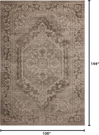 Loloi Magnolia Home by Joanna Gaines Mona Collection MOA-01 Cocoa/Stone 8'-10" x 12' Area Rug