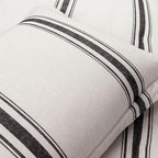 Lush Decor Farmhouse Stripe Reversible Cotton Comforter Set, 3 Piece Set, King, Black - Cozy Farmhouse Bedding Set - Rustic Decor - Striped Comforter - Modern Farmhouse Bedroom Decor