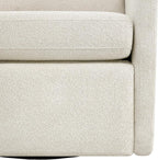 CHITA Swivel Accent Chair with Electric Footrests, FSC Certified Upholstered Living Room Sofa Chair with Power Motor, USB and Type-C Ports, Cream