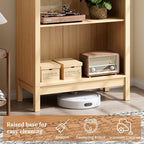 70" Tall Arched Shoe Cabinet, 7-Tier Shoe Rack with 3 Adjustable Shelves, Large Freestanding Shoe Organizer for Entryway, Closet, Hallway, Living Room (Natural Oak)