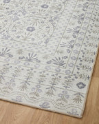 Loloi Rifle Paper Co. Maison Collection MAO-03 Rosette Ivory 5'-0" x 5'-0", .19" Pile Height, Round Area Rug
