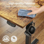 Agilestic Electric Standing Desk, Large 60 x 24 Inches Height Adjustable Desk, Sit Stand up for Work Office Home, Ergonomic Rising Computer Table with Memory Preset, Rustic Brown