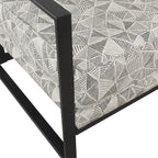 HomePop Modern Metal Frame Accent Chair Home Décor|Accent Chairs for Living Room & Bedroom - Gray Lines