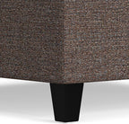 SIMPLIHOME Harrison 36 inch Wide Transitional Square Coffee Table Storage Ottoman in Mink Brown Tweed Look Fabric, Assembled, for the Living Room and Bedroom