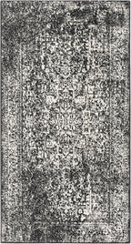SAFAVIEH Evoke Collection Accent Rug - 2' x 3', Black & Grey, Distressed Design, Non-Shedding & Easy to Clean, Ideal for Front Door, Kitchen, Entryway, Accent Space (EVK256R)
