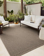 Loloi Chris Loves Julia Providence Collection PRC-05 Natural/Graphite 6'-3" x 9'-2", .12" Pile Height, Indoor/Outdoor Area Rug