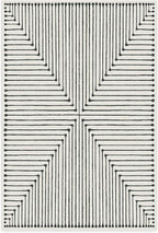 RUGGABLE x Jonathan Adler Machine Washable Modern Area Rug – Inkdrop Black & Ivory 6x9, Stain-Resistant, Non-Slip – Medium Rugs for Living Room, Bedroom, Hallway, Entryway & Office–with Standard Pad
