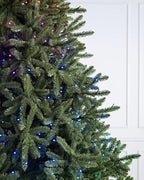 Balsam Hill 7ft Pre-Lit Classic Blue Spruce - Artificial Christmas Tree with Twinkly Lights, Easy Plug Technology, Premium Stand for Indoor Holiday Decorating