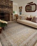 Loloi Chris Loves Julia Ida Collection IDA-02 Stone/Gold 9'-3" x 13'-1", .19" Pile Height, Area Rug