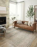Loloi Angela Rose Aubrey Collection AUB-03 Jade/Natural 2'-6" x 7'-6", .19" Pile Height, Runner Rug
