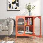 Metal Storage Cabinets, Modern Accent Cabinet with 2 Acrylic Doors, Sideboards with Adjustable Shelf and high feet, Entryway Storage Cabinet for Home, Office, Living Room,Sideboard, Hallway