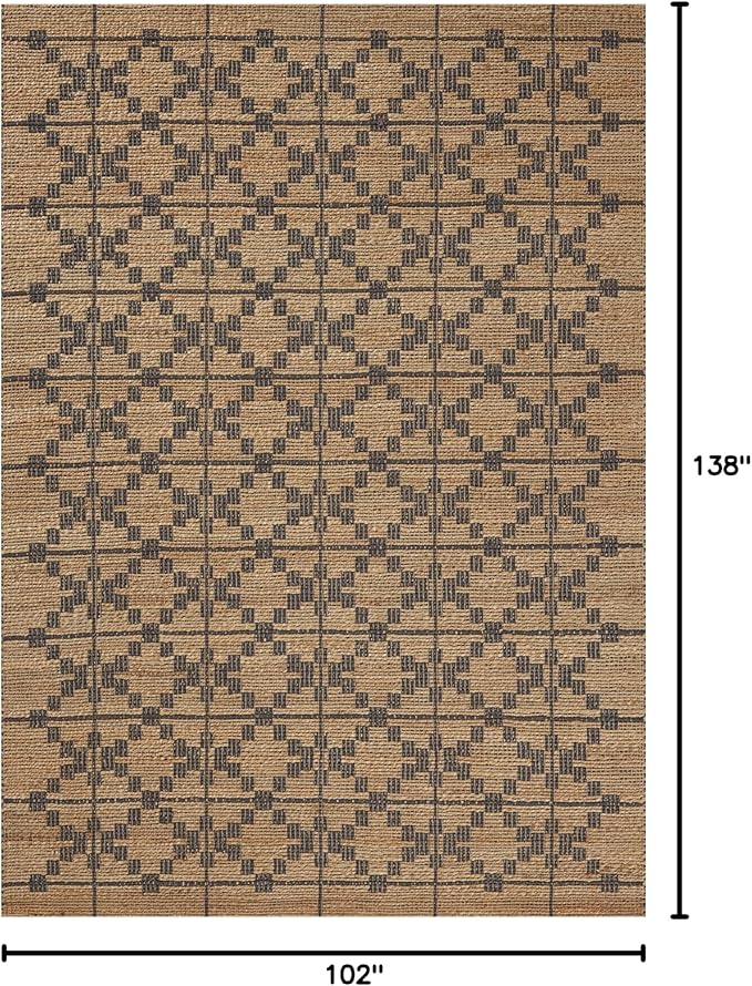 Loloi Chris Loves Julia Judy Collection JUD-05 Natural/Graphite 8'-6" x 11'-6" Area Rug