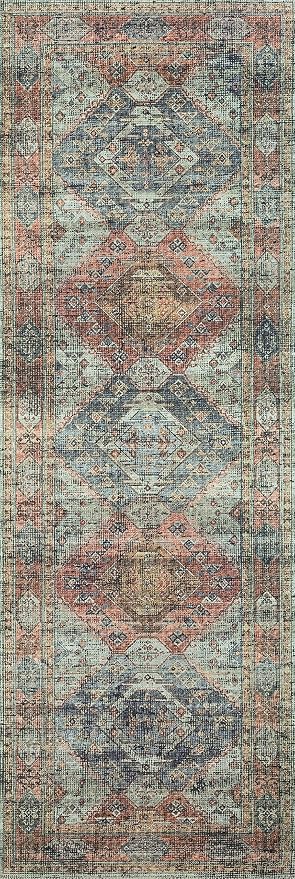 Loloi II Skye Collection SKY-06 Apricot/Mist 3'-6" x 5'-6" Accent Rug