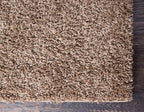Unique Loom Solid Shag Collection Area Rug (4' 1" x 6' 1" Rectangle, Sandy Brown)