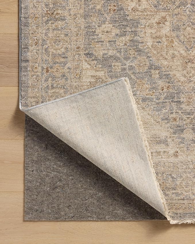 Loloi Magnolia Home by Joanna Gaines Junie Collection JUE-05 Denim/Natural 6'-7" x 9'-10", .38" Pile Height, Area Rug