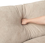 JACH Sectional Couches for Living Room, 4 Seater Cloud Sectional Couch with Deep Seat, Down Filled Modular Sofa, Covers Removeable & Washable, Sofas Furniture for Living Room, Khaki