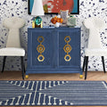 RUGGABLE x Jonathan Adler Machine Washable Modern Runner Rug – Inkdrop Lapis Blue 2.5x10, Stain-Resistant, Non-Slip – Washable Rug for Hallway, Entryway, Living Room & Kitchen–with Cushioned Pad