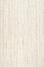 nuLOOM 5x8 Rigo Jute Hand Woven Area Rug, Off White, Solid Farmhouse Design, Natural Fiber, For Bedroom, Living Room, Dining Room, Hallway, Office, Kitchen, Entryway