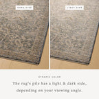 Loloi Magnolia Home by Joanna Gaines Junie Collection JUE-01 Blue/Natural 7'-10" x 7'-10", .38" Pile Height, Round Area Rug