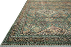 Loloi Magnolia Home by Joanna Gaines Sinclair Collection SIN-03 Turquoise/Multi 2'-3" x 7'-6", .25" Pile Height, Machine Washable, Runner Rug