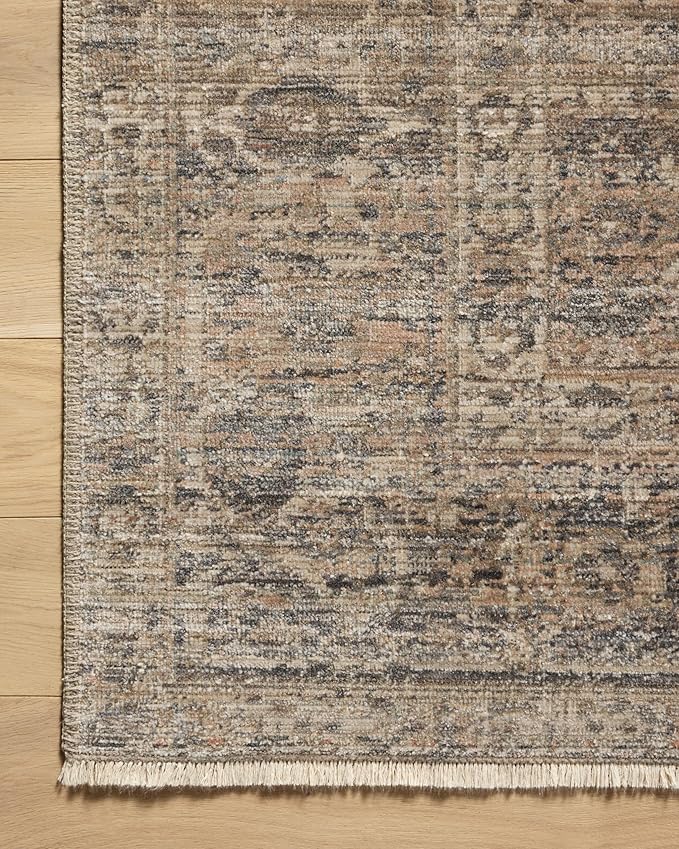 Loloi Amber Lewis Molly Collection MOL-04 Navy/Blush 3'-0" x 5'-0" Low Pile Accent Rug