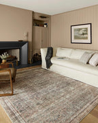 Loloi Chris Loves Julia Jules Collection JUL-09 Ink/Terracotta 2'-6'' x 9'-6'', .13" Pile Height, Runner Rug