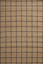 Loloi Chris Loves Julia Fletcher Collection FLE-01 Natural/Black 7'-9" x 9'-9", .37" Pile Height, Area Rug