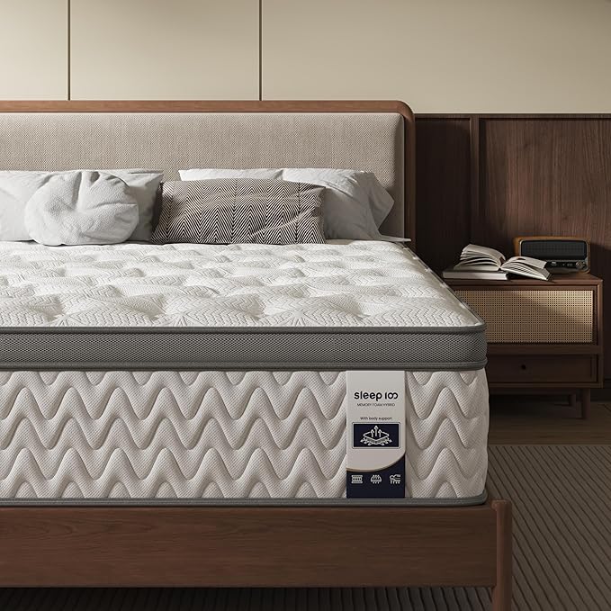 King Mattress 12 Inch – Hybrid Mattresses for Back Pain, Extra Lumbar & Shoulder Support, Fiberglass-Free & No Odor, 365-Night Trial