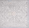 SAFAVIEH Area Rug 3' Square - Reflection Collection - Light Grey & Cream, Non-Shedding & Easy Cleaning, Ideal for Foyer, Living Room, Bedroom (RFT665C)