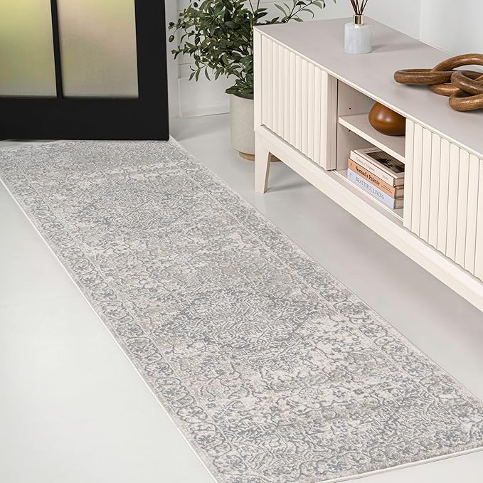 JONATHAN Y Vintage Medallion Indoor Runner Rug Cream 2X8, Modern Boho for Living Room, Bedroom, Kitchen, Office, Easy-Cleaning, High Traffic, Pet-Friendly, Non-Shedding MDP100C-28