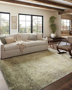 Loloi Magnolia Home by Joanna Gaines Banks Collection BAN-06 Natural/Granite 2'-3" x 3'-9" .13" Pile Height, Machine Washable, Accent Rug